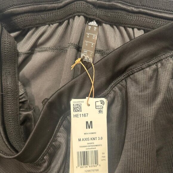 Adidas Mens Axis Knit 3.0 Shorts Training HE1167 Regular Fit Carbon Black Size M - Picture 3 of 6